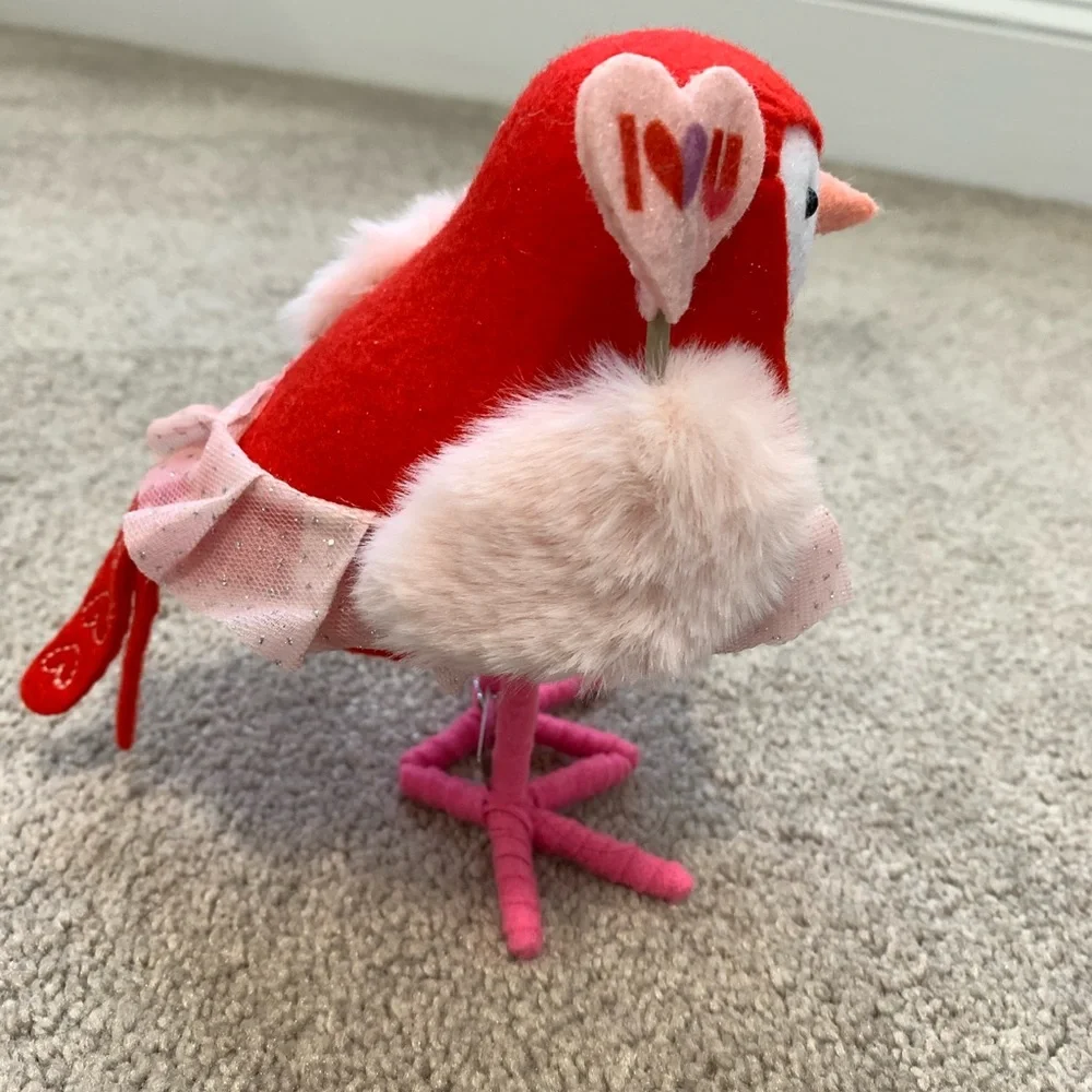 Target Spritz Valentine's Day 2022 Featherly Friends Fabric Bird Carmine
